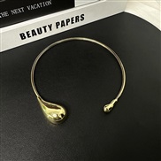 ( Gold) retro wind drop opening Collar personality high chain woman
