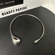 ( Silver) retro wind drop opening Collar personality high chain woman