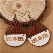 ( brown) samll Earring double color splice fashion style
