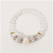 ( white) sweet lovely beads bracelet woman  Countryside leisure wind samll