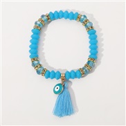 ( blue) Nation samll new medium tassel bracelet  Bohemia color crystal beads circle
