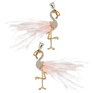spring diamond earring occidental style long style color tassel feather Earring