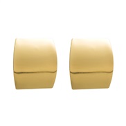 ( Gold)occidental style fashion exaggerating retro gold square Alloy silver earrings brief all-Purpose geometry square 