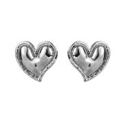 ( Silver)vintage medium gold love silver earrings woman  occidental style temperament high Earring