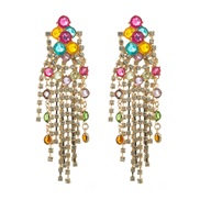 ( Color)occidental style long style tassel claw chain earrings temperament exaggerating elegant high banquet