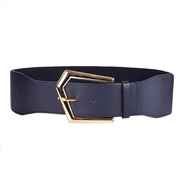 ( black) lady belt fashion atmospheric Metal buckle ornament elasticity width