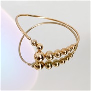 (1  necklace  Gold)occidental style samll Metal wind pellet necklace personality Collar fashion all-Purpose temperament