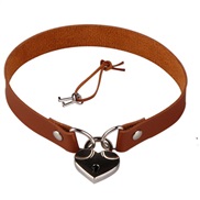 ( light brown)brief punk wind Peach heart love Collar chain belt clavicle necklace