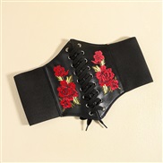 rose lady occidental style wind belt collocation Dress width belt ornament overcoat