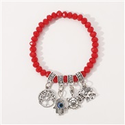 ( red)occidental style Bohemia fresh crystal beads bracelet  style new medium ethnic style
