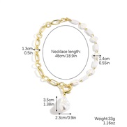 (N23 8 4 Pearl )Pearl high gift necklace woman  Pearl necklace spring summer