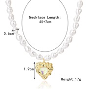(N22 9 11  Dazzle peach heart  )Pearl high gift necklace woman  Pearl necklace spring summer