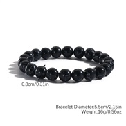(S24 3 5  Black )mm natural crystal  natural agate crystal beads bracelet