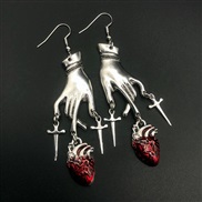 (3)    retro drop gem earrings  occidental style fashion exaggerating earrings