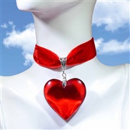 ( 1) color glass heart-shaped circle swan velvet necklace more retro brief