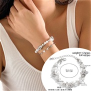 ( 4  White K 2385)occidental style pendant tassel set bracelet ins all-Purpose heart-shapedtarracelet