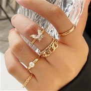 (53794 2) butterfly ring opening more ring set love ring woman samll