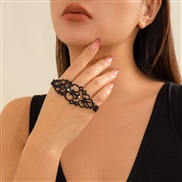 ( black 235 )occidental style  flower temperament banglebracelet retro elegant lace bracelet