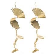 ( Gold)occidental style trend wind sector Metal earrings woman samll personality temperament Earring
