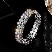 (2color ab) new bride Rhinestone bangle opening twining brilliant crystal