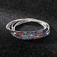 ( Color 1) diamond elasticity braceletmm row color Rhinestone woman bangle woman chain fully-jewelled