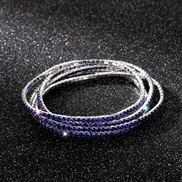 ( sapphire blue ) diamond elasticity braceletmm row color Rhinestone woman bangle woman chain fully-jewelled