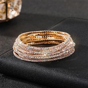 (2) diamond elasticity braceletmm row color Rhinestone woman bangle woman chain fully-jewelled