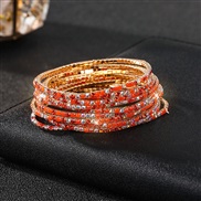 (3) diamond elasticity braceletmm row color Rhinestone woman bangle woman chain fully-jewelled
