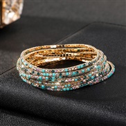 (5) diamond elasticity braceletmm row color Rhinestone woman bangle woman chain fully-jewelled