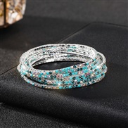 (6) diamond elasticity braceletmm row color Rhinestone woman bangle woman chain fully-jewelled