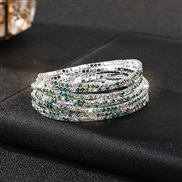 (8) diamond elasticity braceletmm row color Rhinestone woman bangle woman chain fully-jewelled
