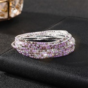 (1 ) diamond elasticity braceletmm row color Rhinestone woman bangle woman chain fully-jewelled