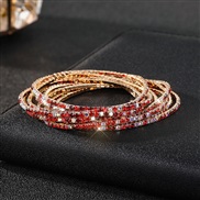 (11) diamond elasticity braceletmm row color Rhinestone woman bangle woman chain fully-jewelled