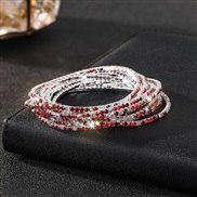 (12) diamond elasticity braceletmm row color Rhinestone woman bangle woman chain fully-jewelled