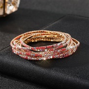 (14) diamond elasticity braceletmm row color Rhinestone woman bangle woman chain fully-jewelled