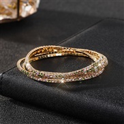 (16) diamond elasticity braceletmm row color Rhinestone woman bangle woman chain fully-jewelled