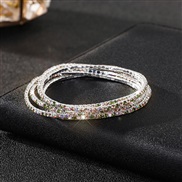 (17) diamond elasticity braceletmm row color Rhinestone woman bangle woman chain fully-jewelled