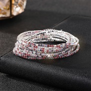 (18) diamond elasticity braceletmm row color Rhinestone woman bangle woman chain fully-jewelled