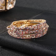 (19) diamond elasticity braceletmm row color Rhinestone woman bangle woman chain fully-jewelled