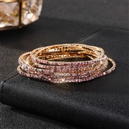 (2 ) diamond elasticity braceletmm row color Rhinestone woman bangle woman chain fully-jewelled