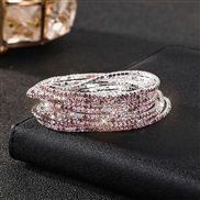 (21) diamond elasticity braceletmm row color Rhinestone woman bangle woman chain fully-jewelled