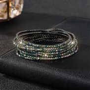 (25) diamond elasticity braceletmm row color Rhinestone woman bangle woman chain fully-jewelled