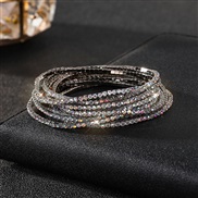 (27) diamond elasticity braceletmm row color Rhinestone woman bangle woman chain fully-jewelled