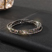 (31) diamond elasticity braceletmm row color Rhinestone woman bangle woman chain fully-jewelled