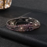 (32) diamond elasticity braceletmm row color Rhinestone woman bangle woman chain fully-jewelled