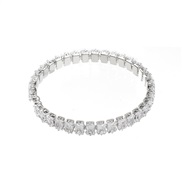 ( Silver)zircon bangle occidental style lady square colorful diamond Alloy bride