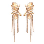 ( Gold)earrings occidental style claw chain earrings flowers tassel Earring woman Bohemian style exaggerating bride