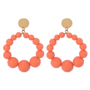 ( Orange)E occidental style exaggerating atmosphericins wind beads ear stud  creative candy colors fresh summer day ear