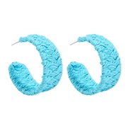( blue)E samll weave ear stud  Bohemia summer day sweet personality earrings