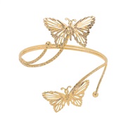 (butterfly )occidental style woman  samll flowers butterfly opening bangle